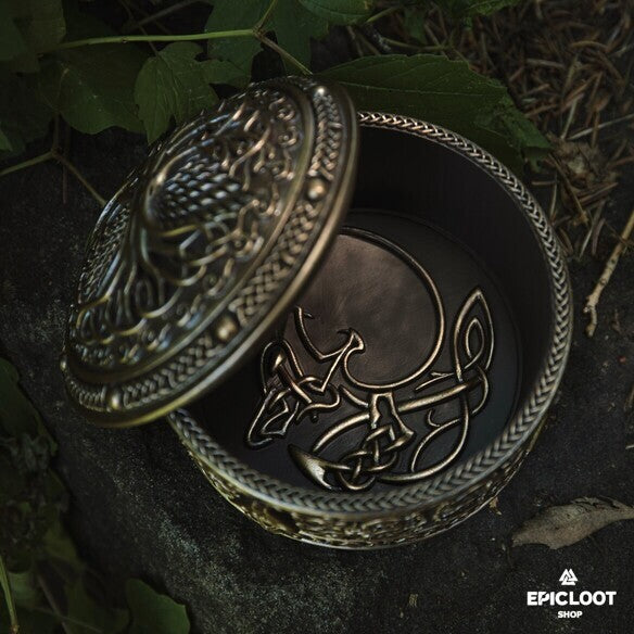 Handcrafted Yggdrasil Tree Viking Jewelry Box