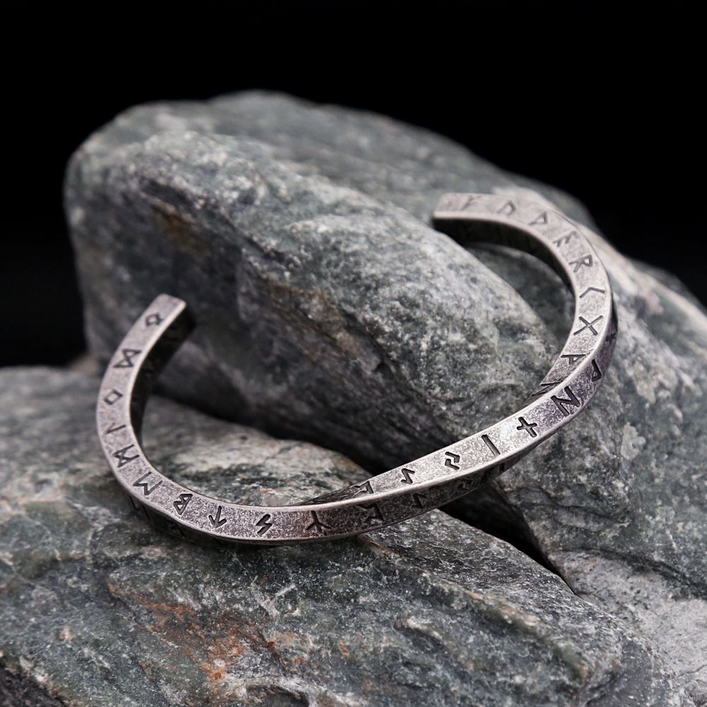 Viking Twist Bracelet with Nordic Runes