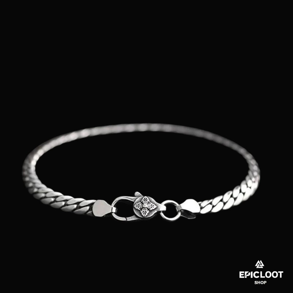 S925 Sterling Silver Wolf Head Bracelet