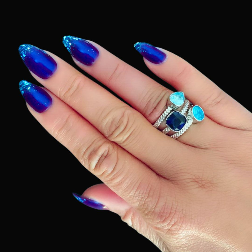 Depths of the Ocean Rings - Norse Women's Ring - Close-up | Epic Loot Shop