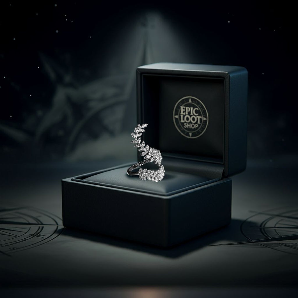 Celestial Sprig Ring - Norse Women's Ring - Close-up | Epic Loot Shop