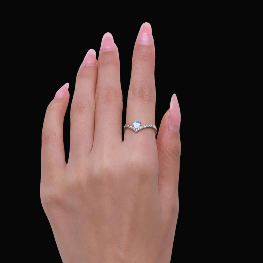 The Heart of the Moon Ring - Norse Women's Ring - Close-up | Epic Loot Shop