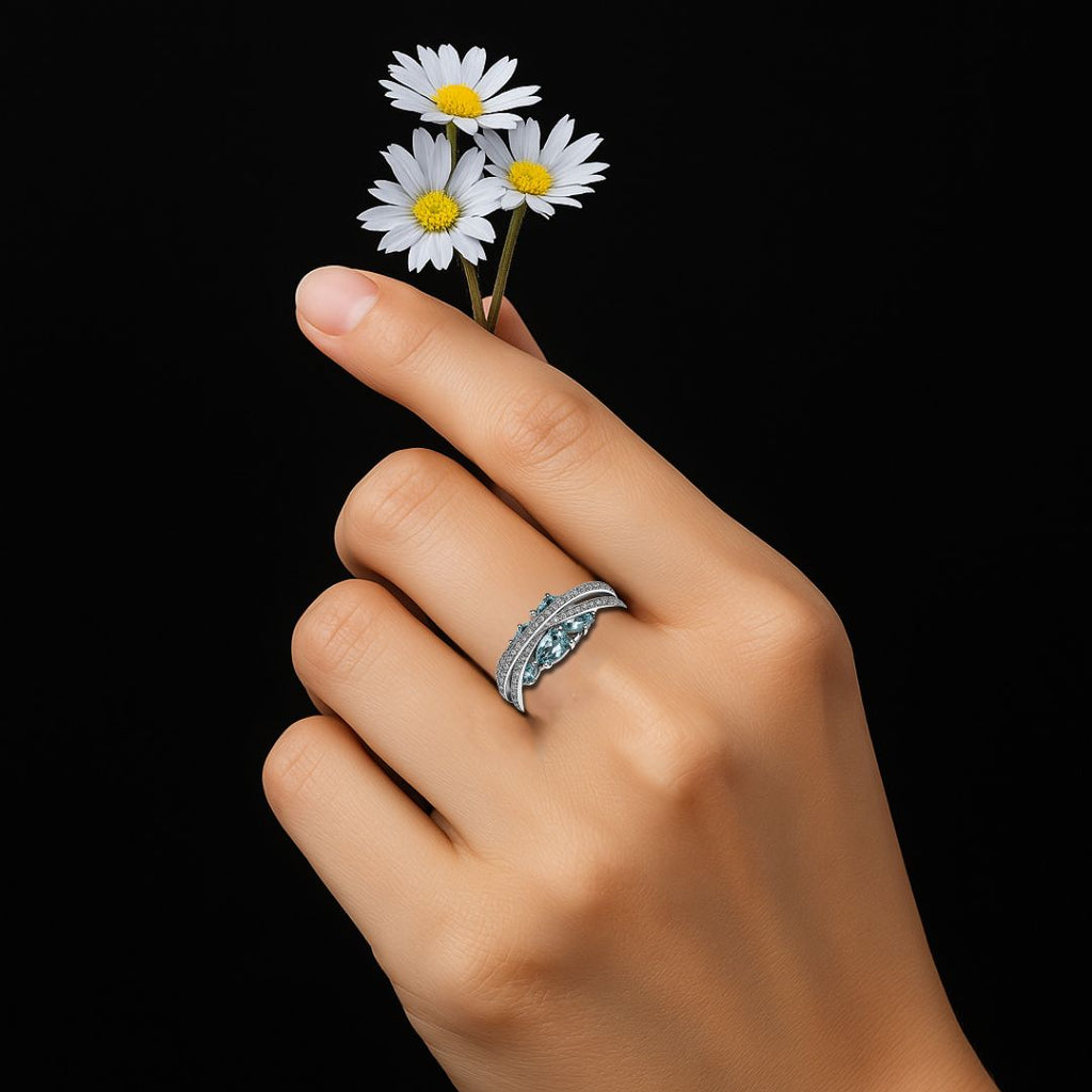 Bifrost Horizon Ring - Norse Women's Ring - Close-up | Epic Loot Shop