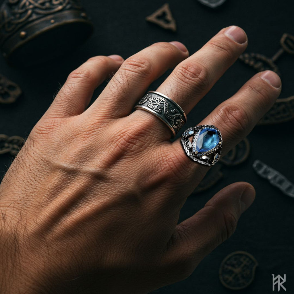 Shield of Midgard Ring - Viking Ring - Close-up | Epic Loot Shop