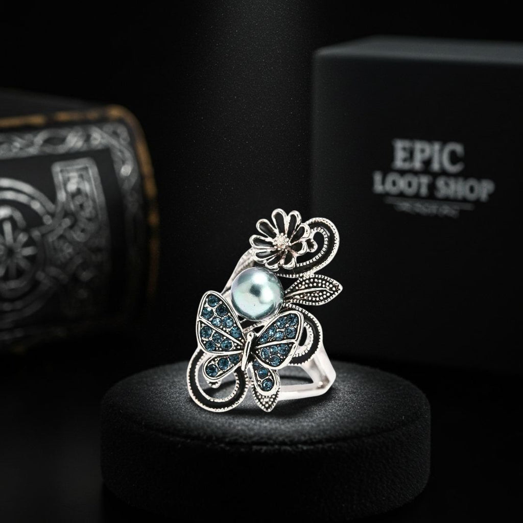 Aurora’s Flight Ring - Norse Women's Ring - Close-up | Epic Loot Shop