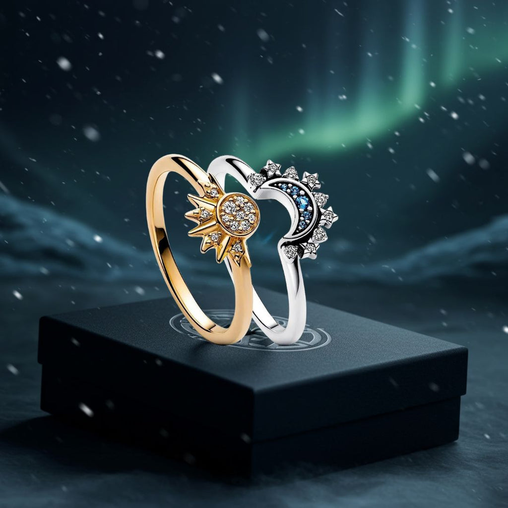 Dance of Sol and Mani - Norse Women's Ring - Alternative Angle | Epic Loot Shop