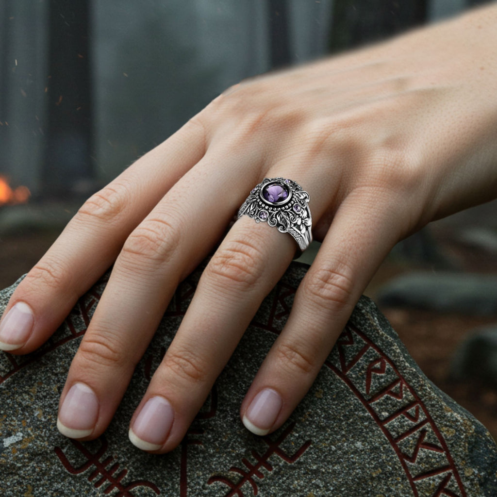 Freyja’s Dewdrop Ring - Norse Women's Ring - Detailed View | Epic Loot Shop