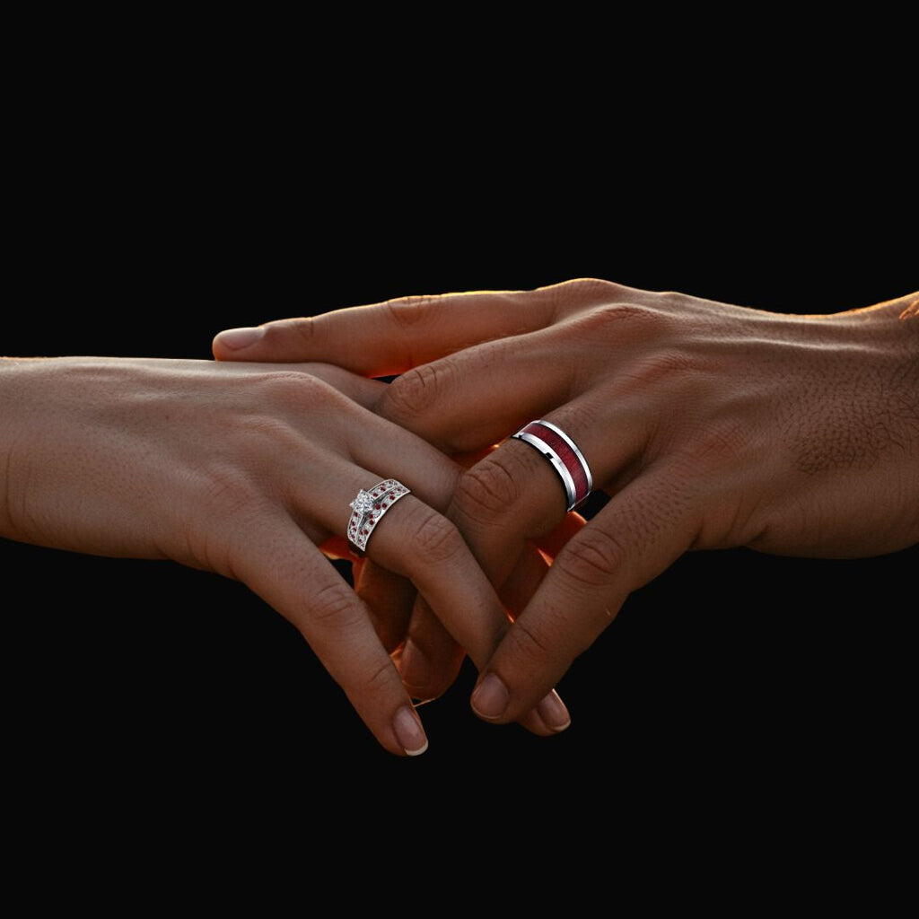 Crimson Bond Couples Ring