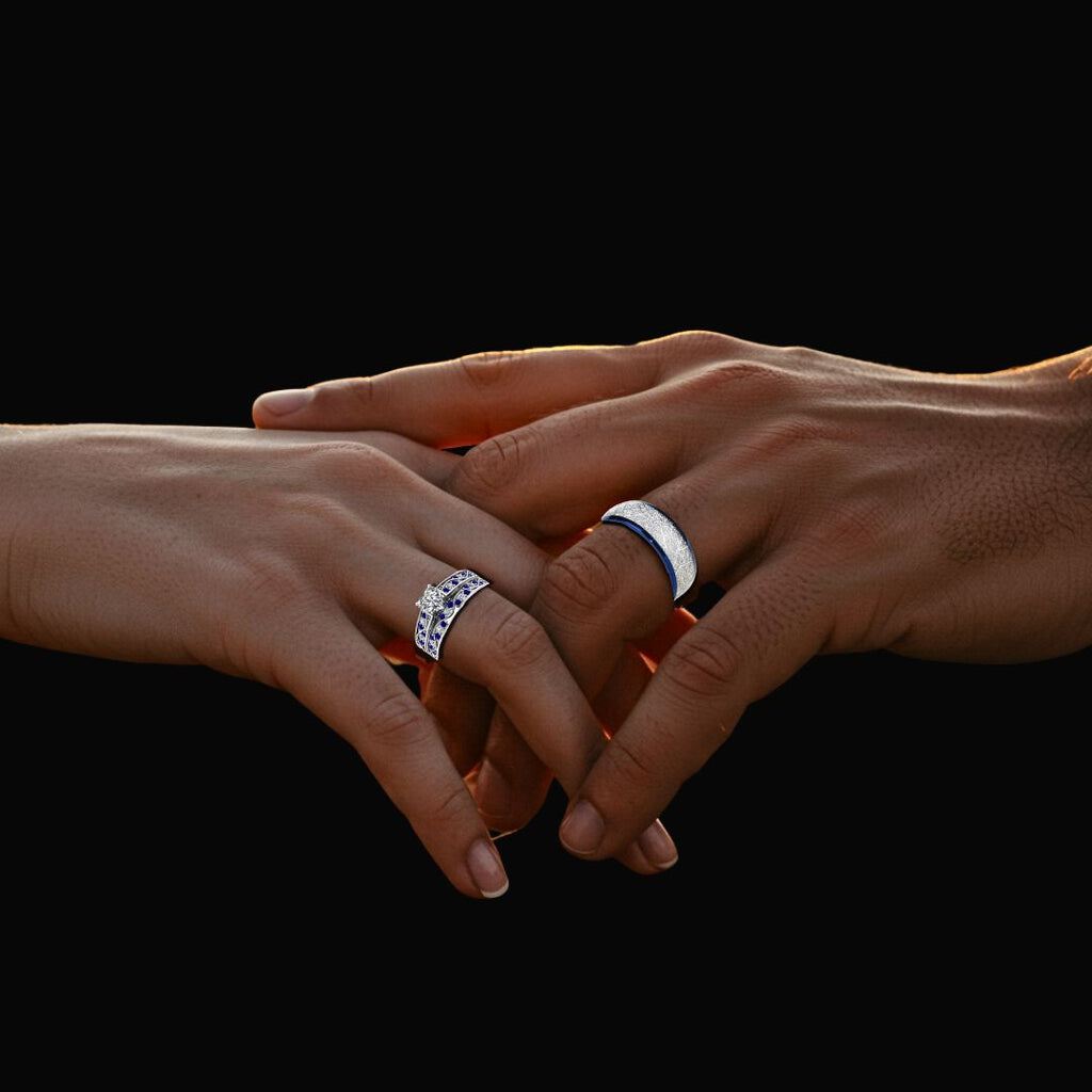 Crystal Waves Couples Ring