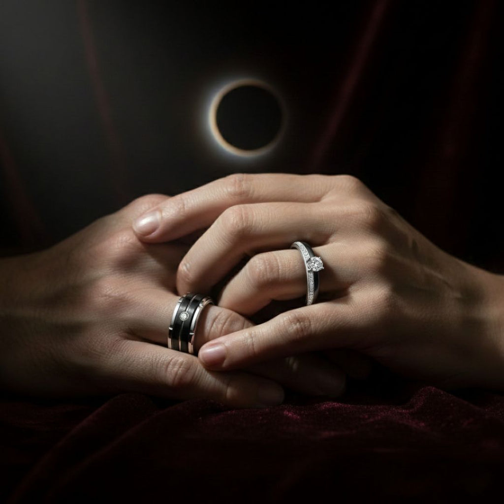 Ethereal Eclipse Couples Rings - Viking Rings For Men | Epic Loot Shop