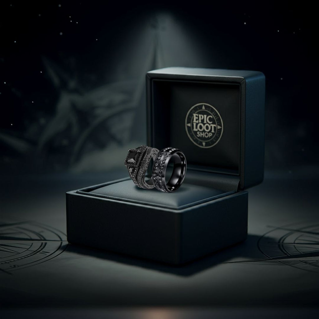 Dark Serenade Couples Ring