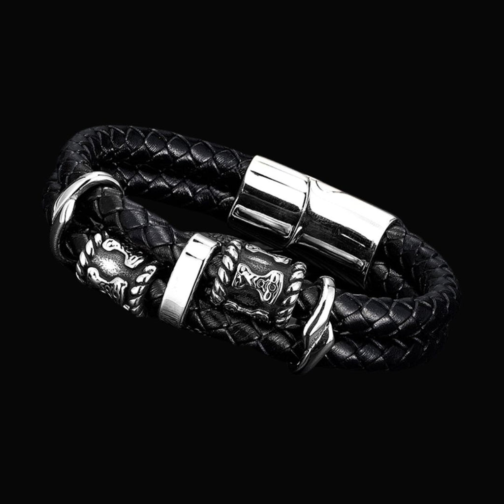 Thor's Hammer Leather Bracelet