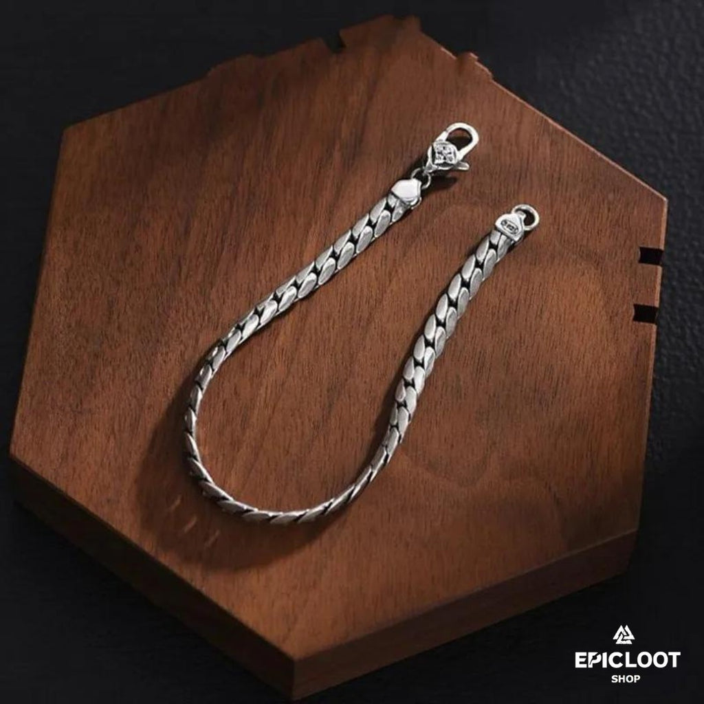 S925 Sterling Silver Wolf Head Bracelet