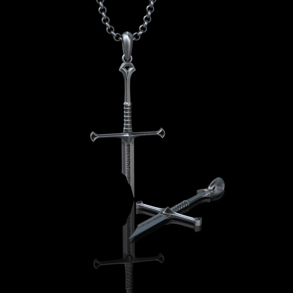 Broken Sword Pendant Necklace