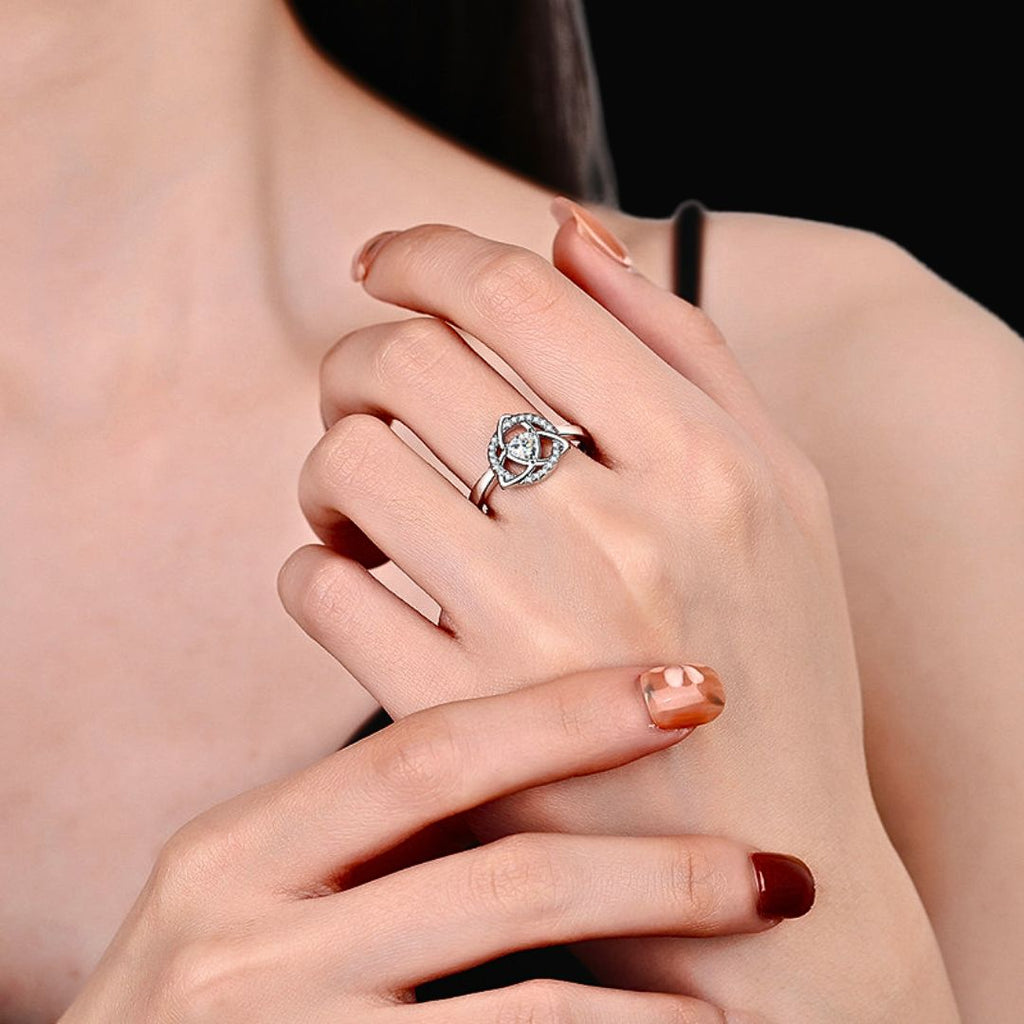 Triquetra Ring of Unity - Norse Women's Ring - Side Profile | Epic Loot Shop