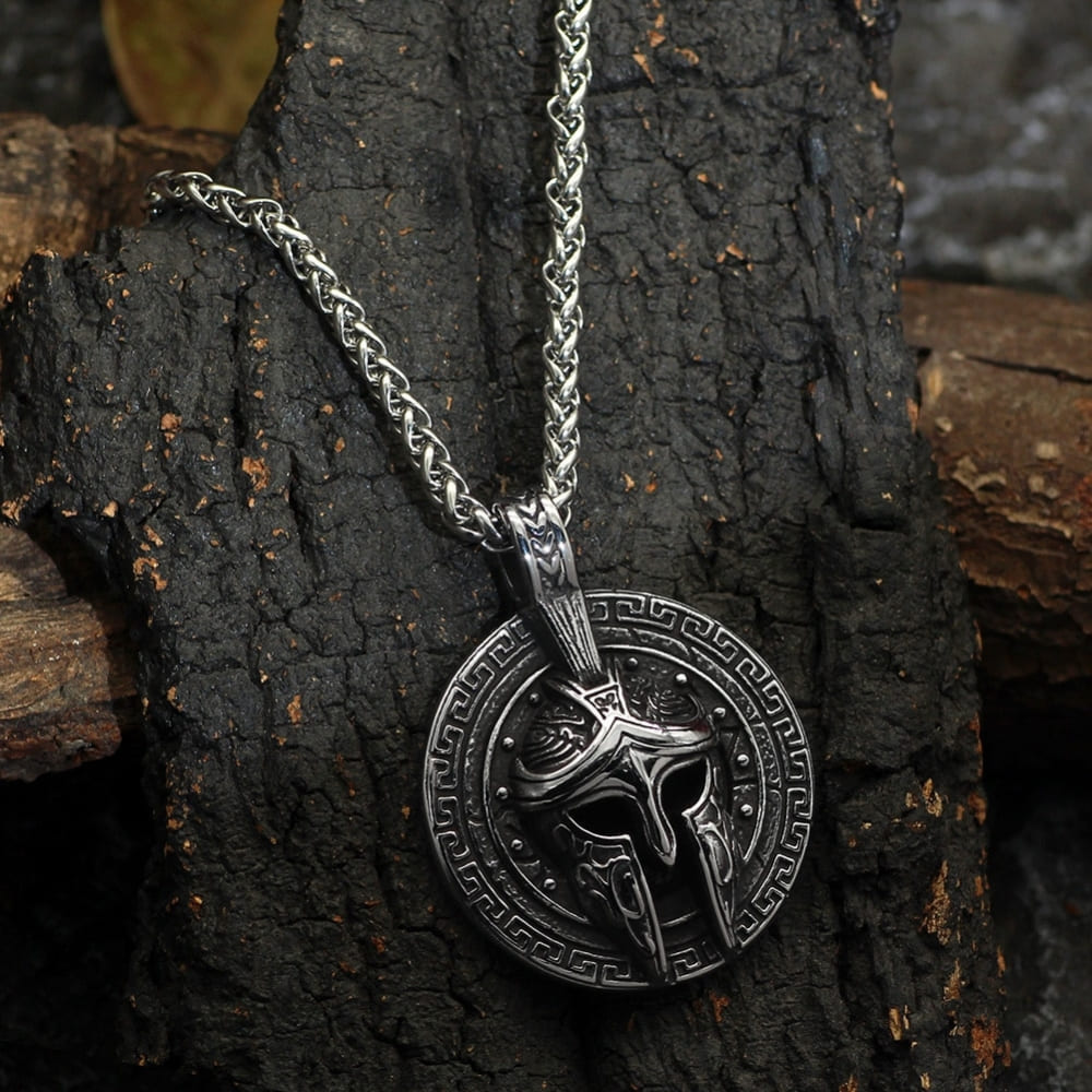 Ancient Greek Warrior Pendant Necklace