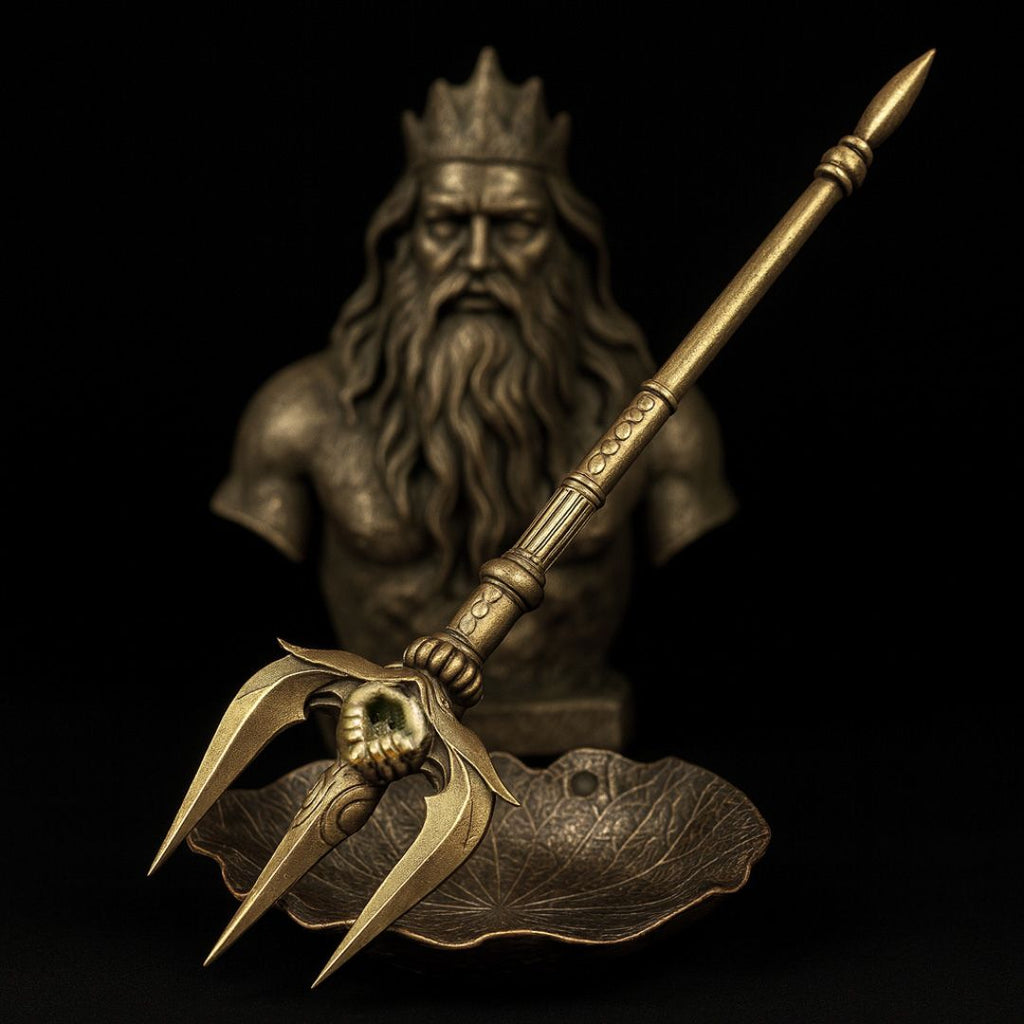 Aegir’s Trident Ornament - Viking Jewelry For Men - Close-up | Epic Loot Shop