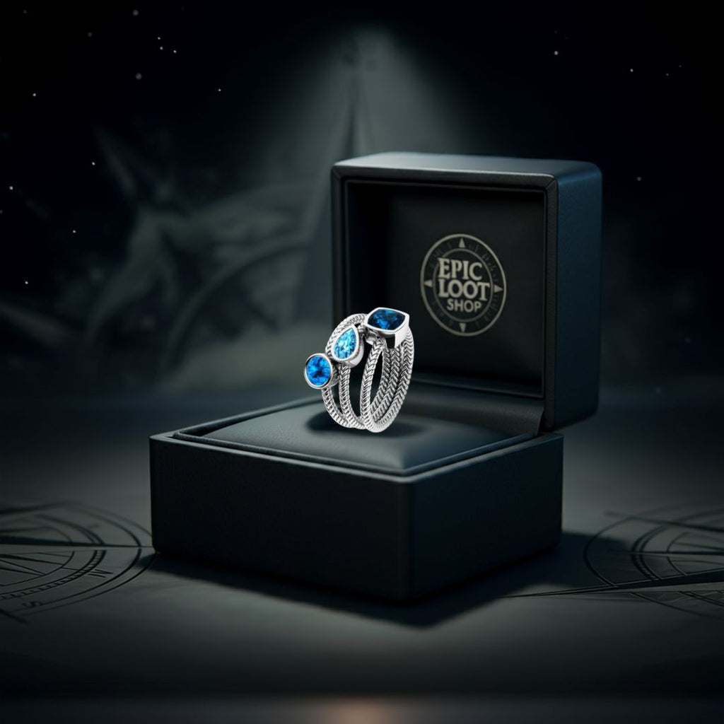 Depths of the Ocean Rings - Norse Women's Ring - Side Profile | Epic Loot Shop