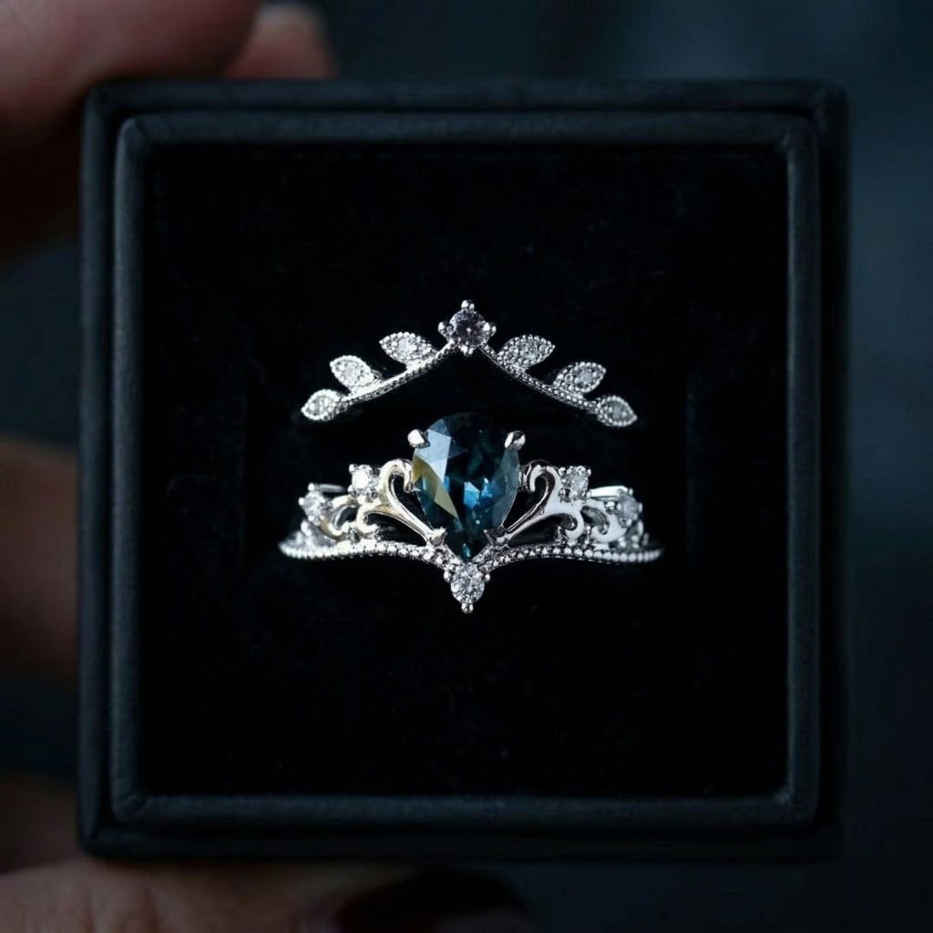 Frosted Crown Ring - Norse Women's Ring - Close-up | Epic Loot Shop