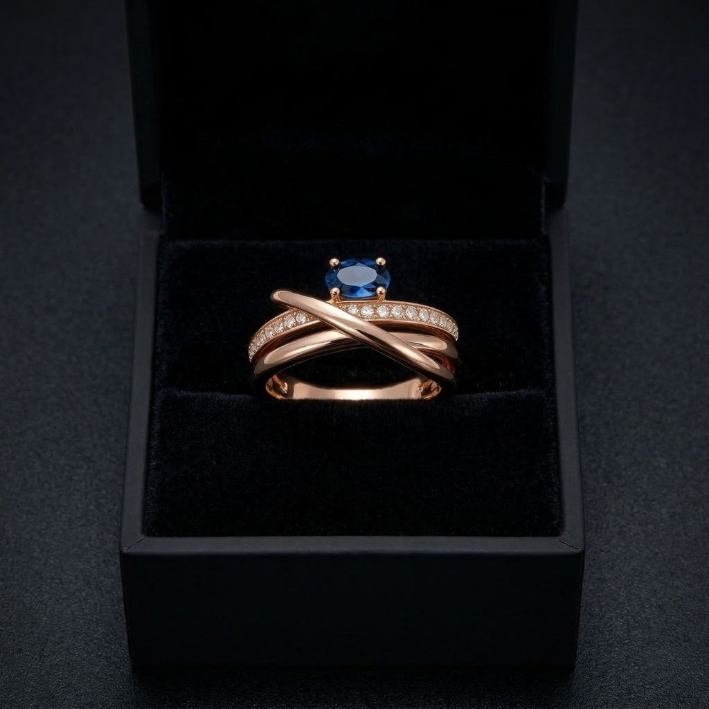 Blue Axis Ring - Norse Women's Ring - Side Profile | Epic Loot Shop