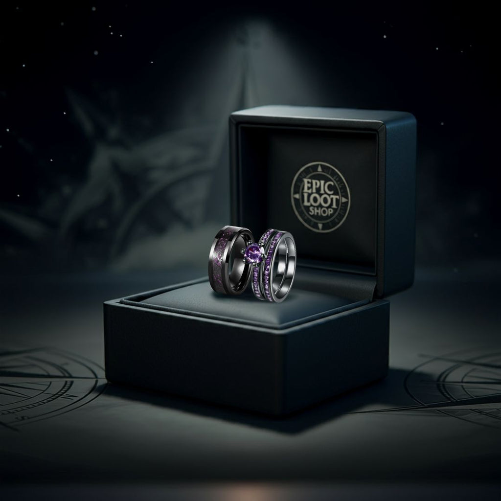 Amethyst Dream Couples Ring