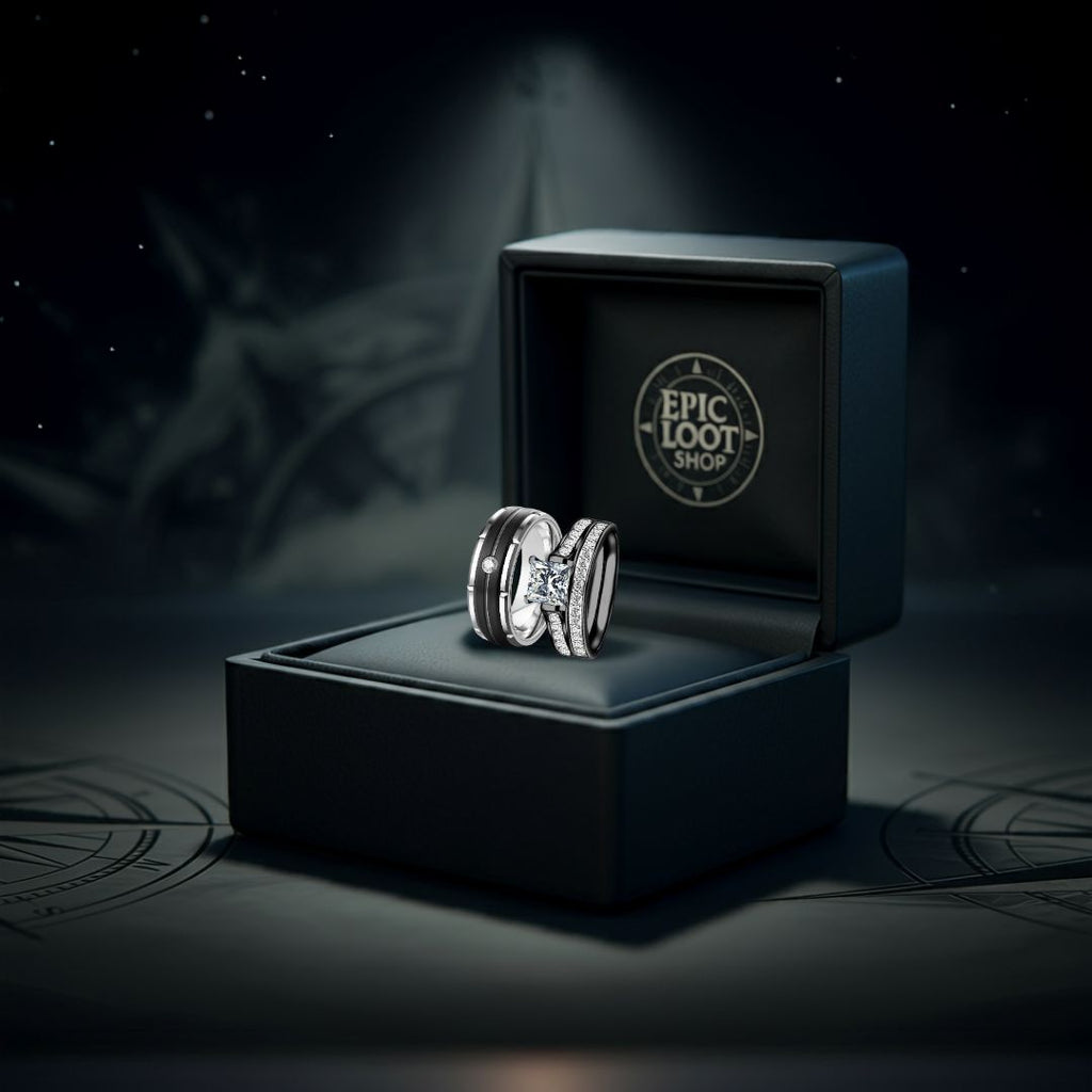 Ethereal Eclipse Couples Rings