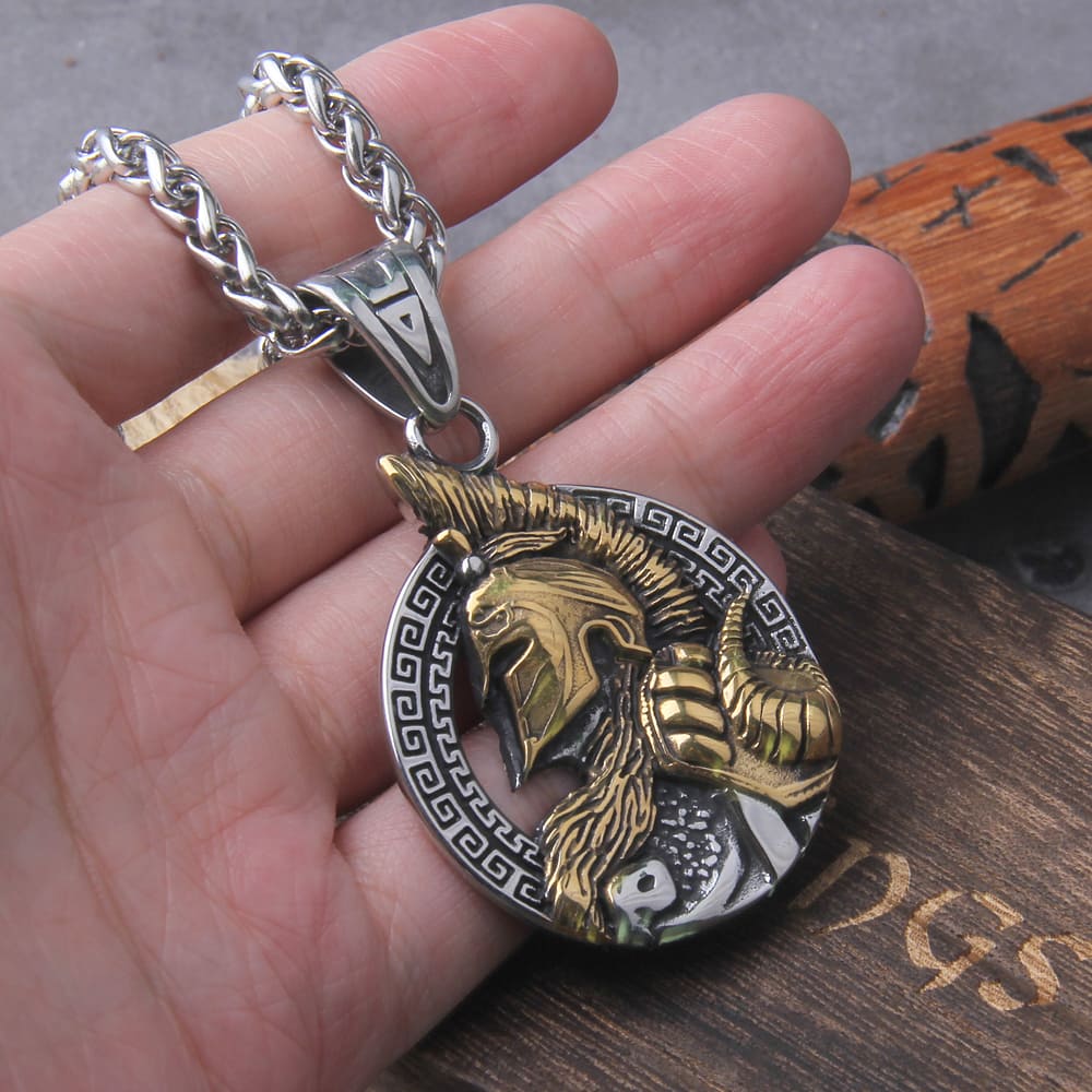 Spartan Spirit: Classic Greek Warrior Necklace