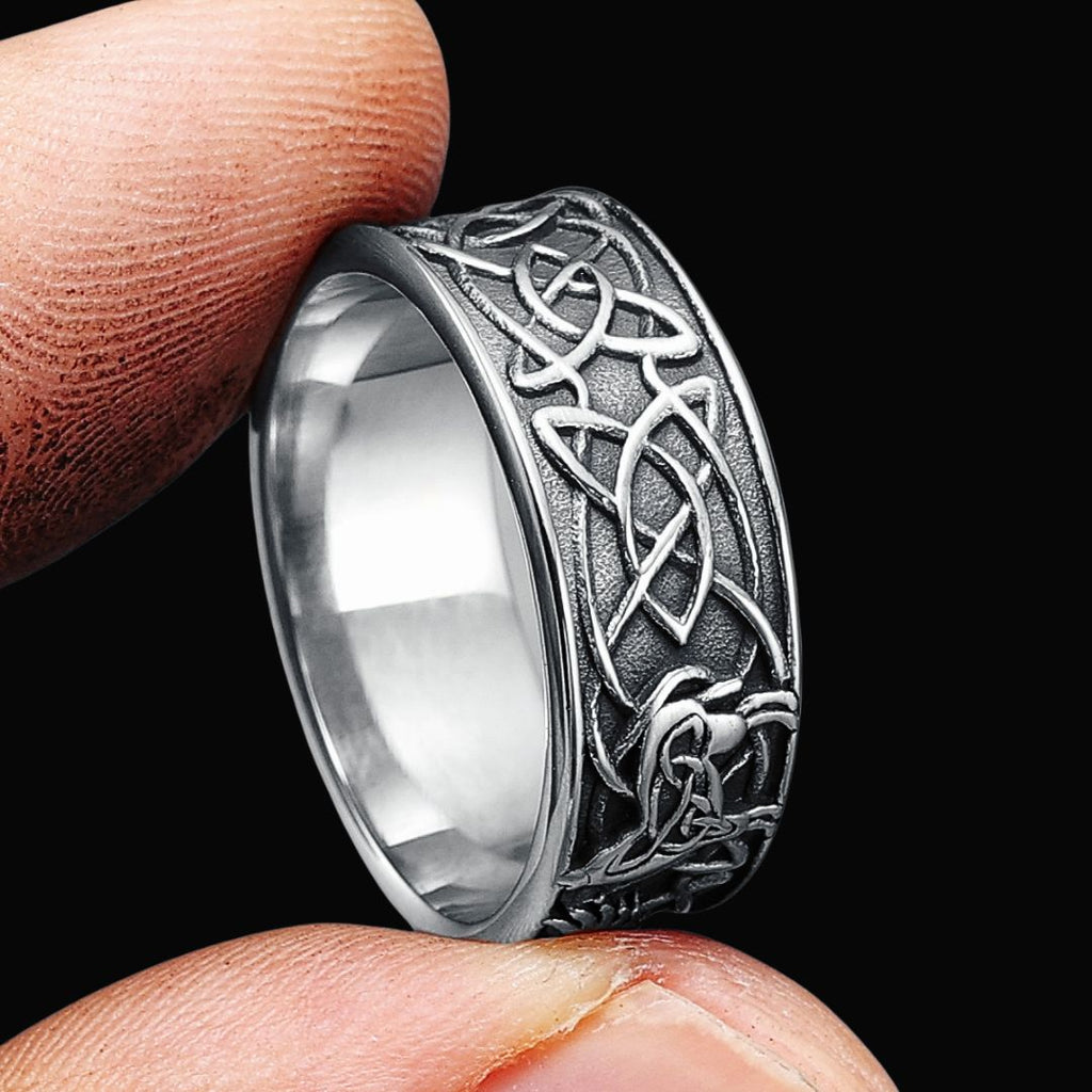 Odin's Raven & Wolf Ring