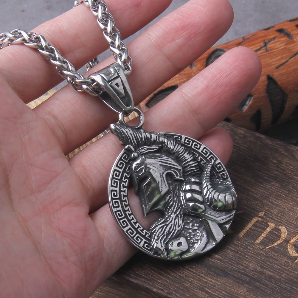 Spartan Spirit: Classic Greek Warrior Necklace