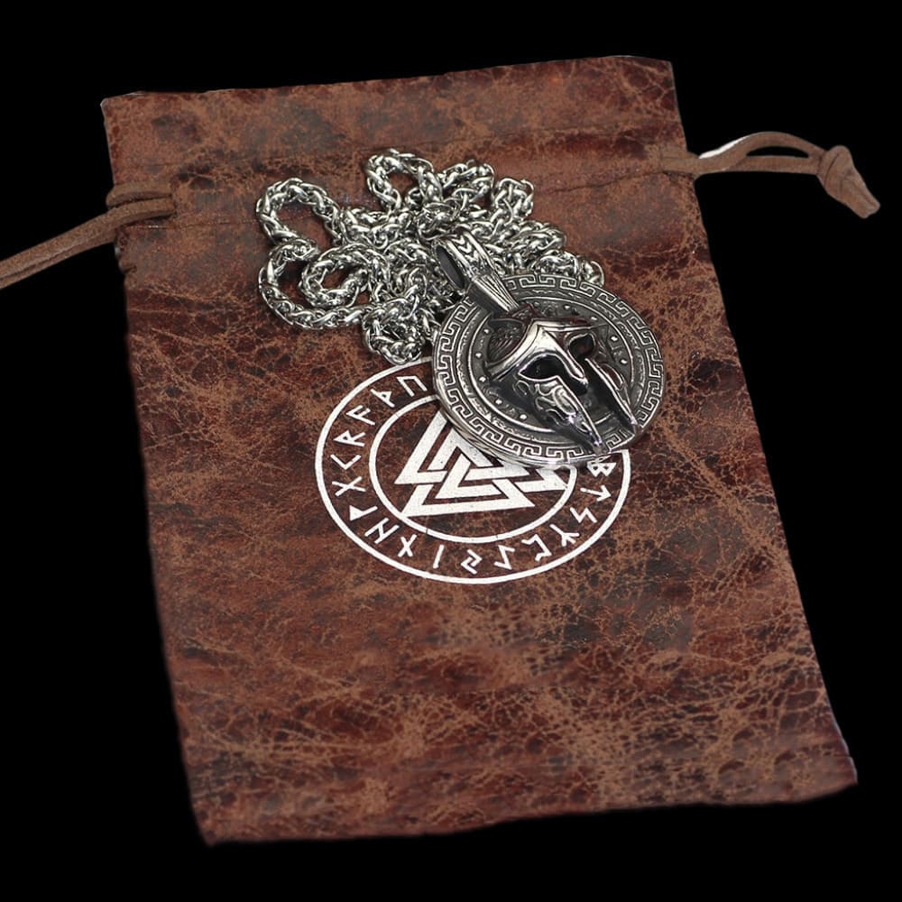 Ancient Greek Warrior Pendant Necklace