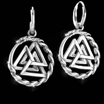 Valknut Symbol Viking Earrings