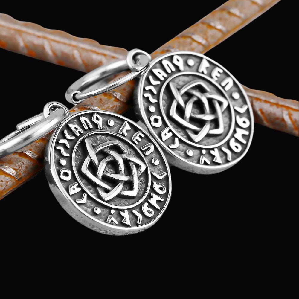Celtic Knot Norse Runes Earrings