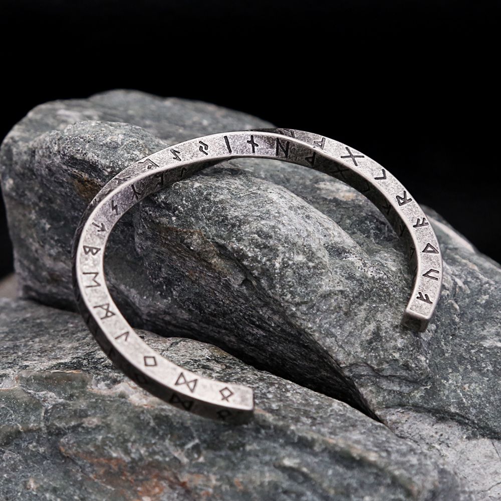 Viking Twist Bracelet with Nordic Runes