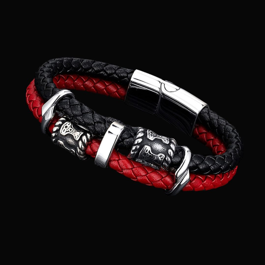 Thor's Hammer Leather Bracelet