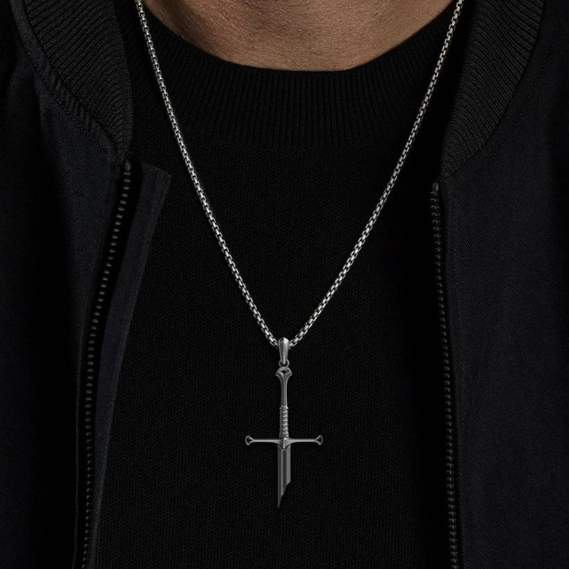 Broken Sword Pendant Necklace
