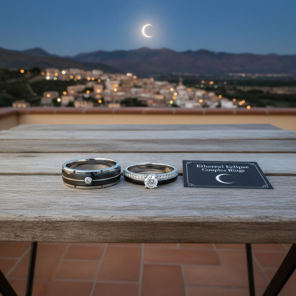 Ethereal Eclipse Couples Rings - Viking Ring - Detailed View | Epic Loot Shop