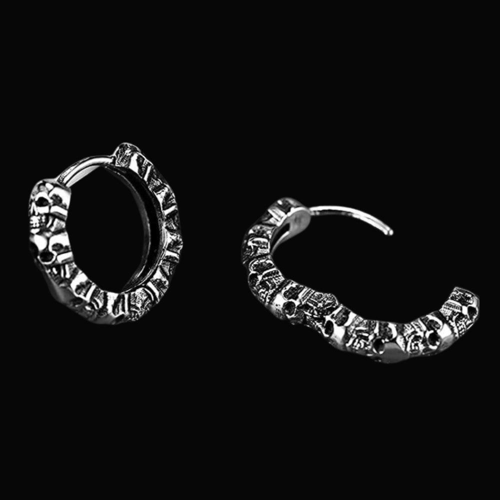 Skull Mens Viking Earrings
