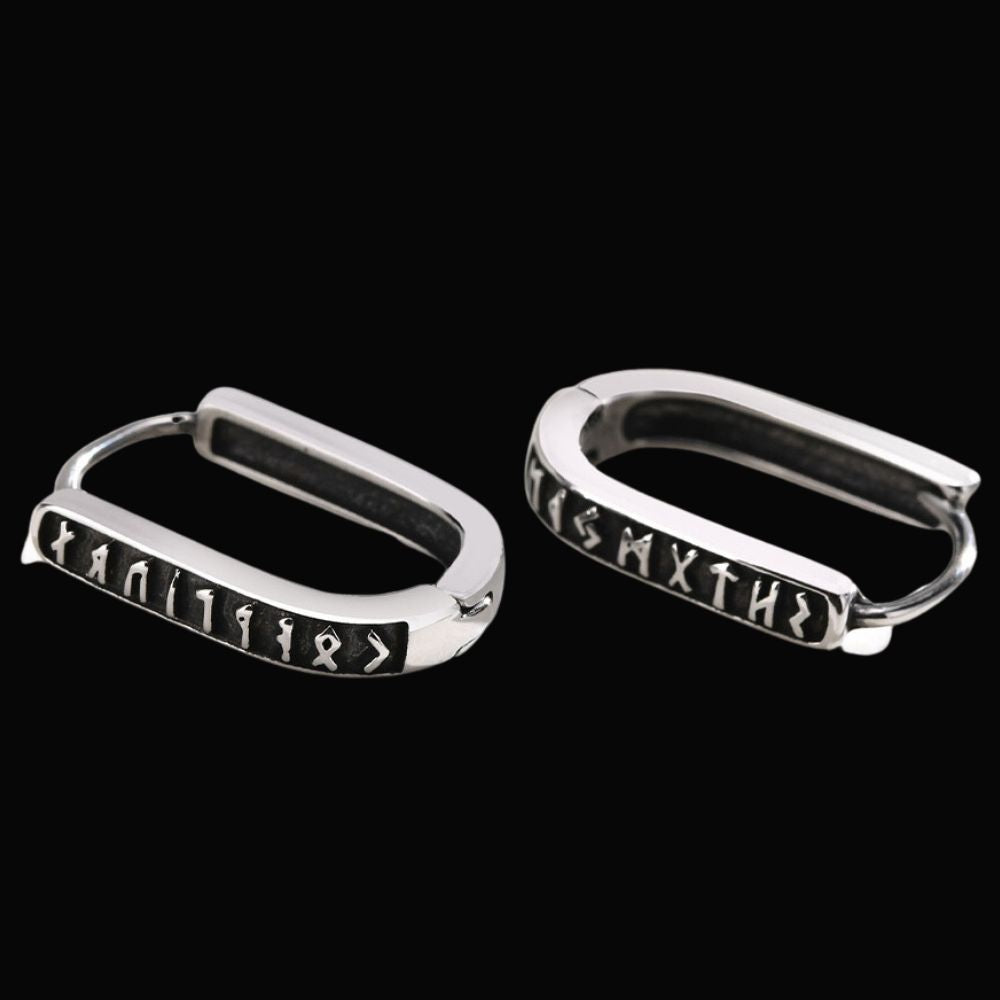 Elder Futhark Runes Viking Earrings