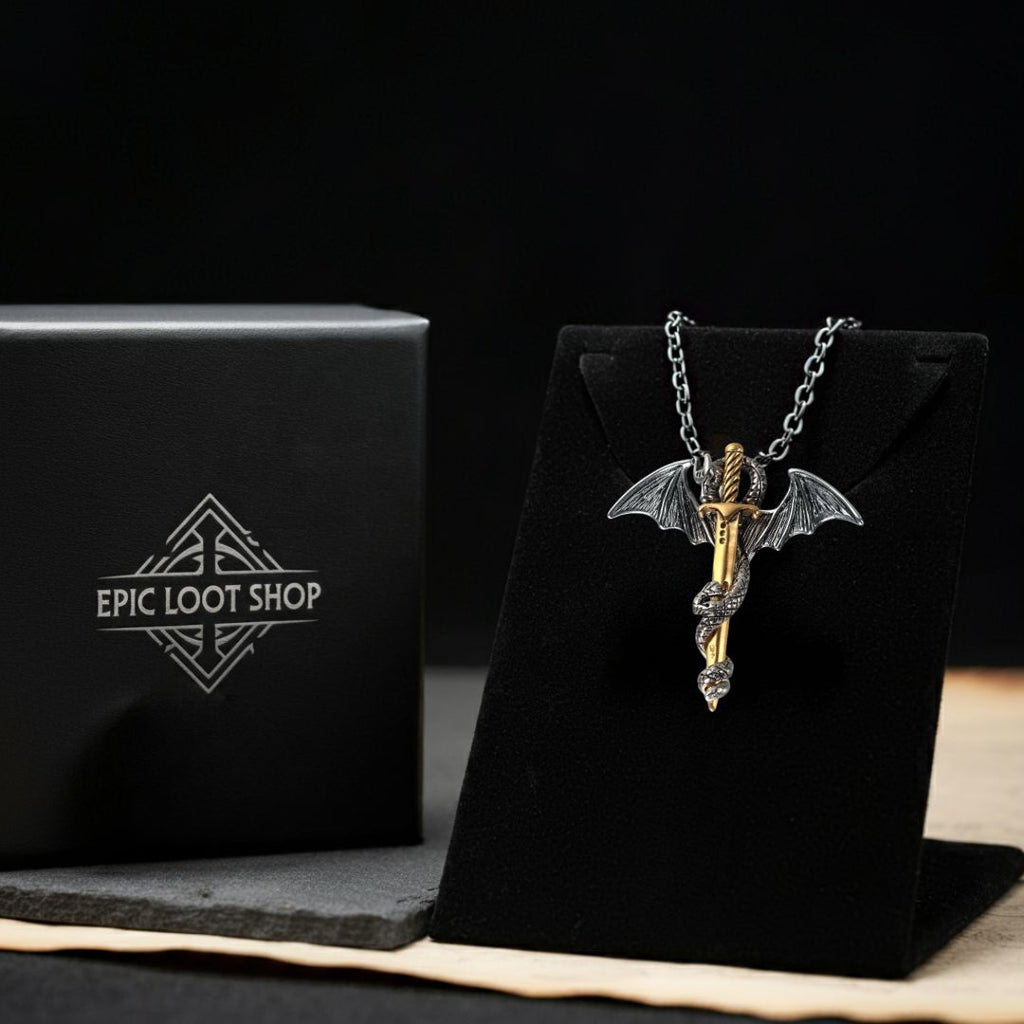 Sigurd’s Legacy Pendant - Viking Necklace - On Model View | Epic Loot Shop