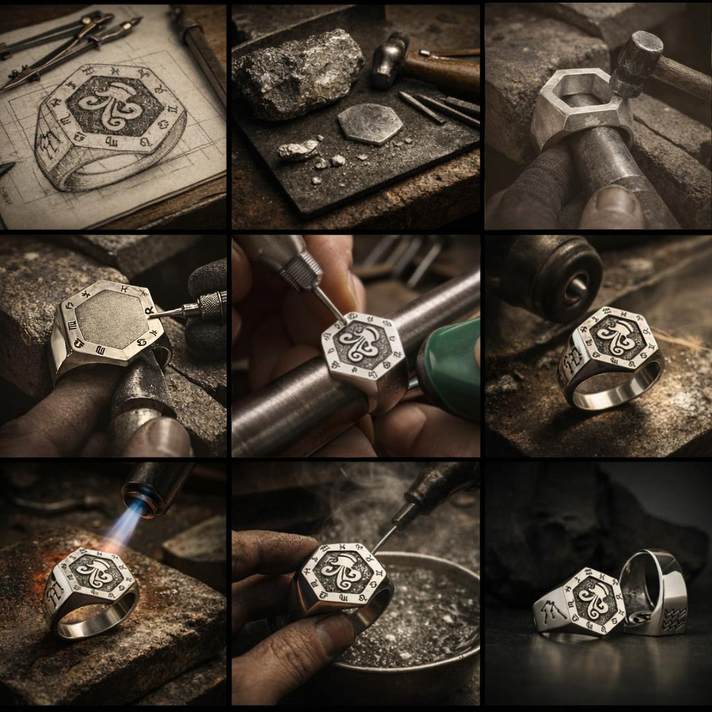 Aquarius Zodiac Ring - Viking Ring | Epic Loot Shop