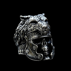 Anello Teschio Vichingo Berserker Audace