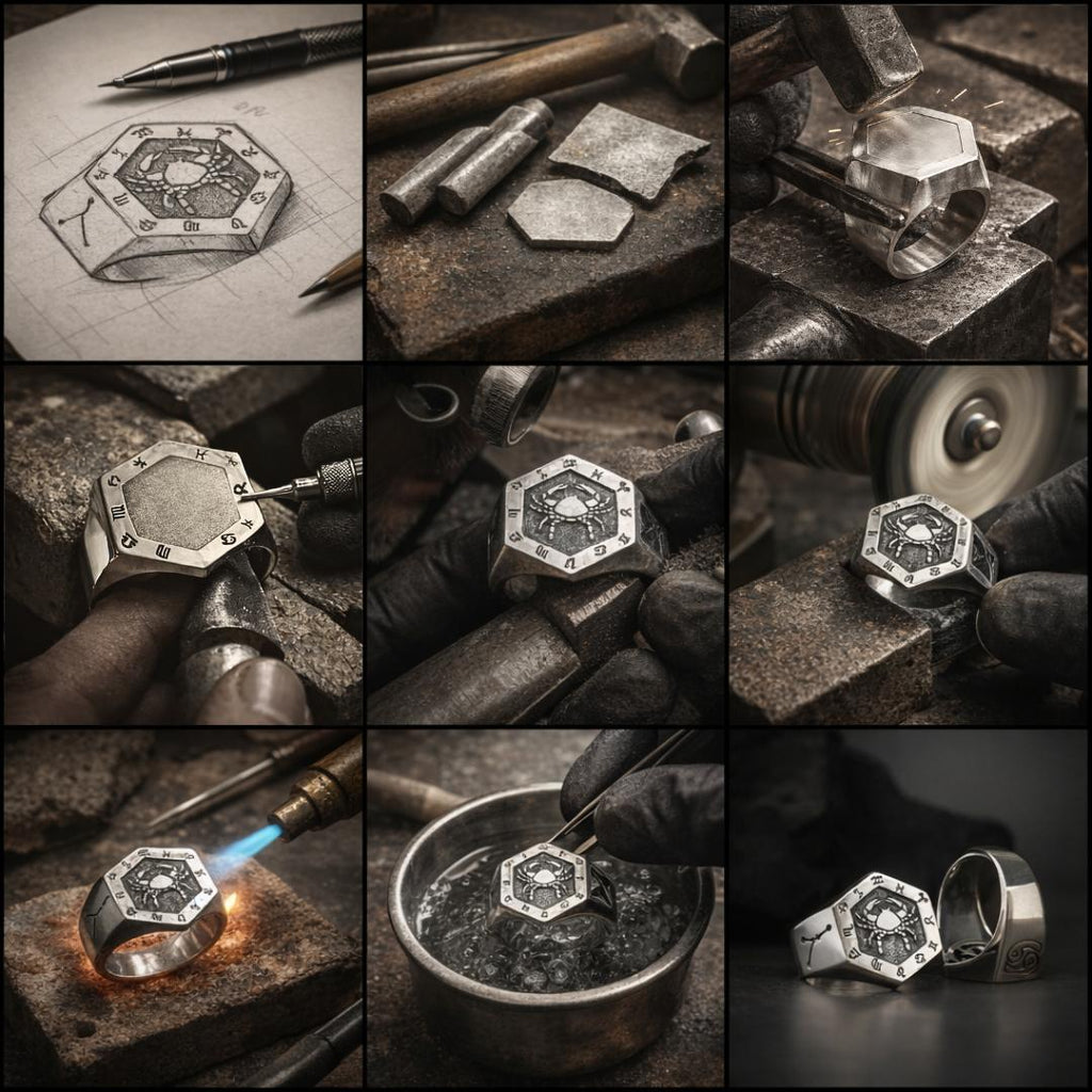 Cancer Zodiac Ring - Viking Rings For Men | Epic Loot Shop