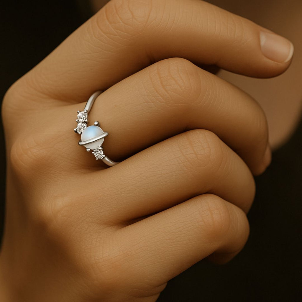 Freyja’s Moonring - Norse Women's Ring - Close-up | Epic Loot Shop