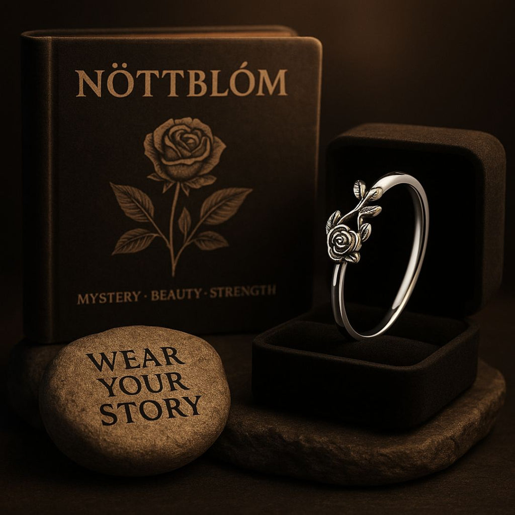 Nóttblóm Ring - Norse Women's Ring - Side Profile | Epic Loot Shop