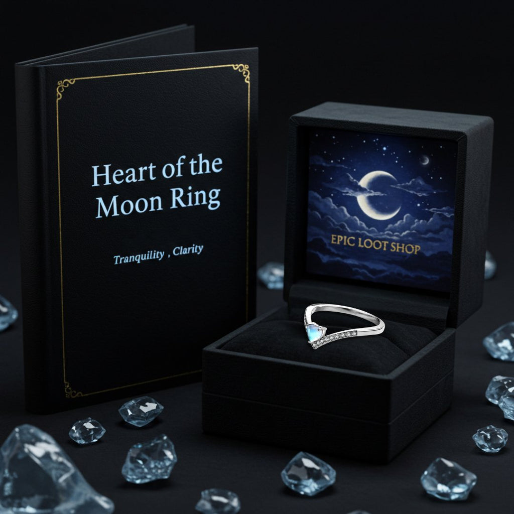 The Heart of the Moon Ring - Norse Women's Ring - Side Profile | Epic Loot Shop