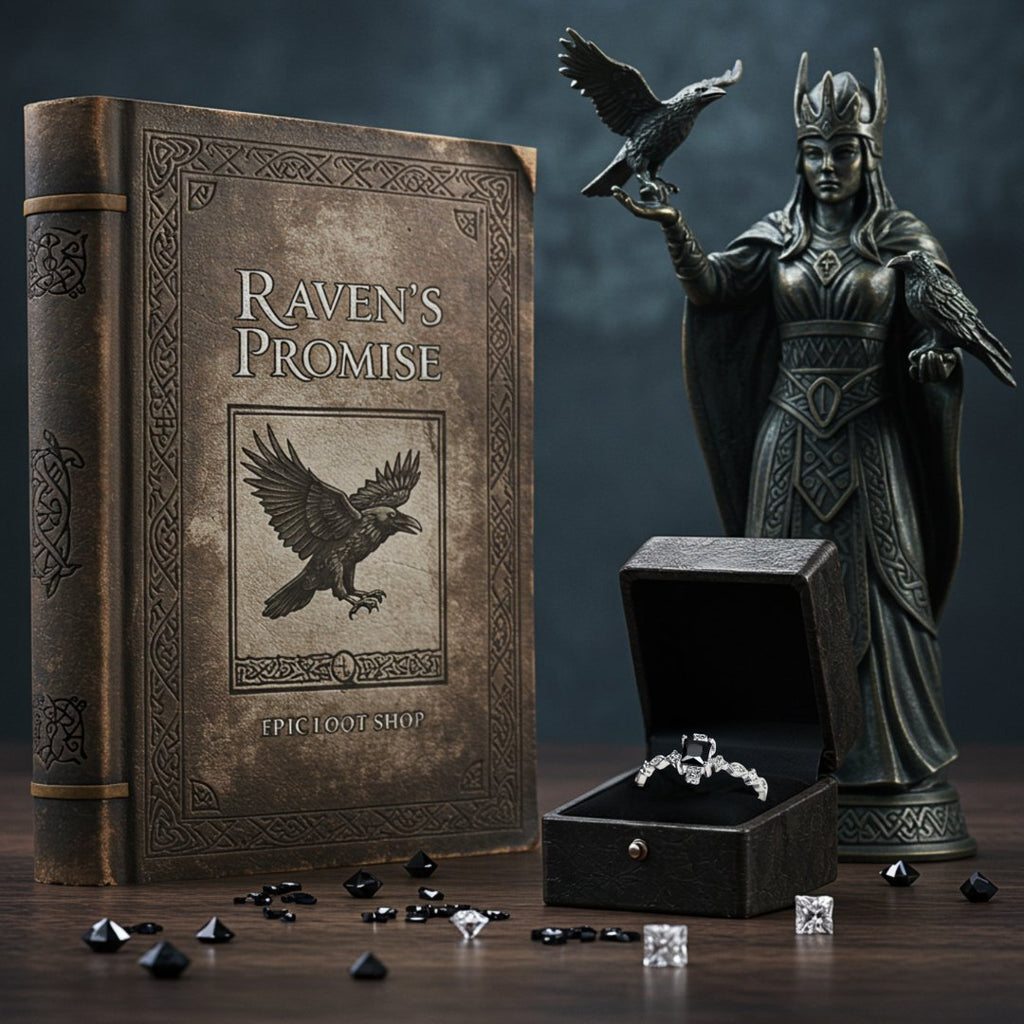 Raven’s Promise - Norse Women's Ring - Authentic Design View | Epic Loot Shop