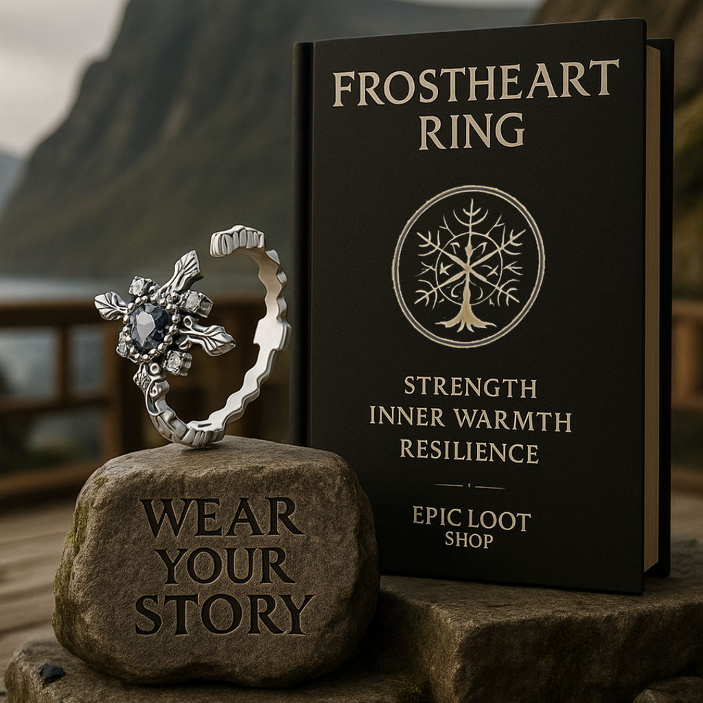 Frostheart Ring - Norse Women's Ring - Side Profile | Epic Loot Shop