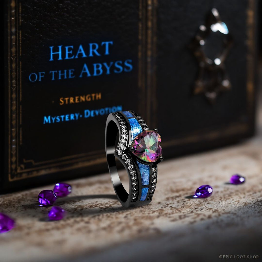 Heart of the Abyss - Norse Women's Ring - Side Profile | Epic Loot Shop