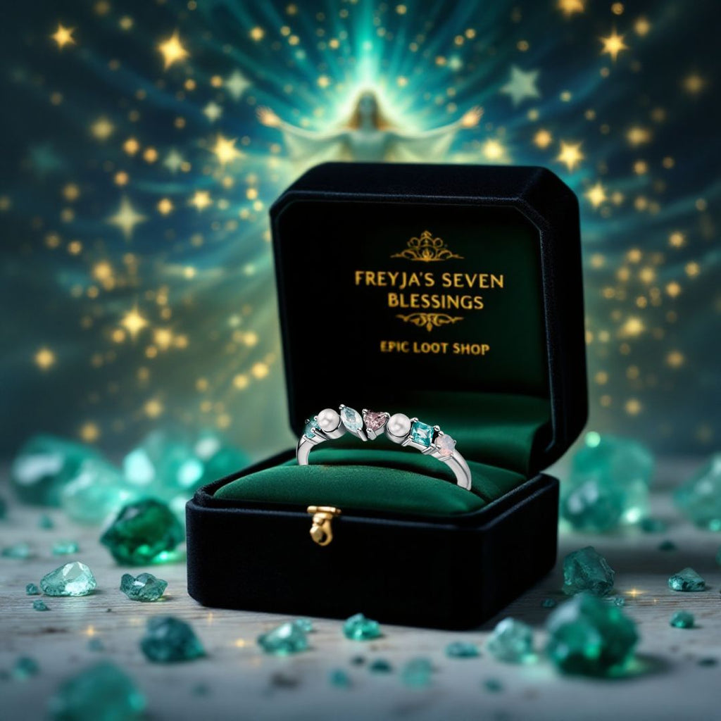 Freyja’s Seven Blessings - Norse Women's Ring - Alternative Angle | Epic Loot Shop