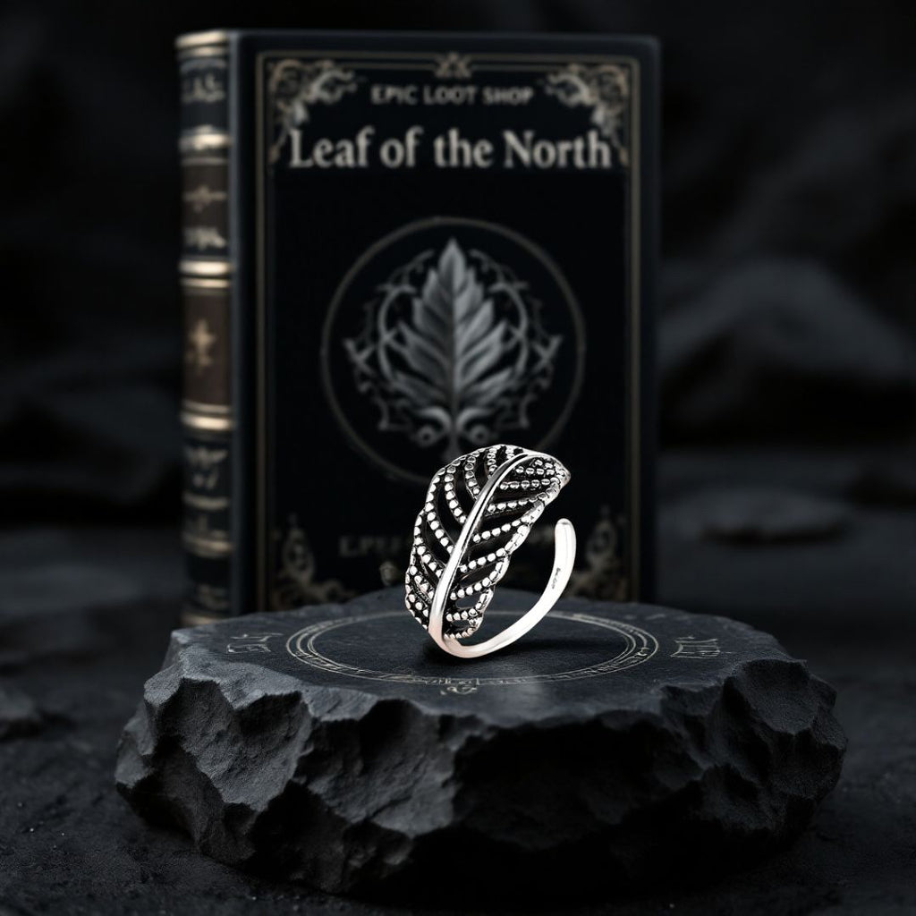 Leaf of the North - Norse Women's Ring - Side Profile | Epic Loot Shop